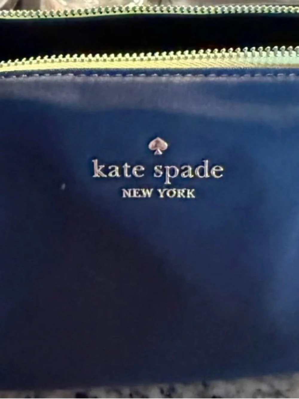 *NEW* Kate Spade ♠️ New York Navy blue & neon yellow makeup